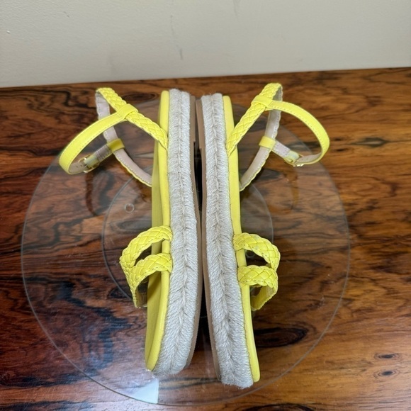 Stuart Weitzman Mykonos Braided Strap Espadrille Flat in lemon yellow - 7 - Picture 11 of 14